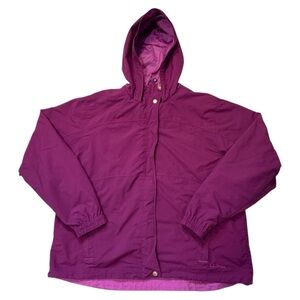 L.L. Bean Magenta Hooded Jacket Women’s XL‎